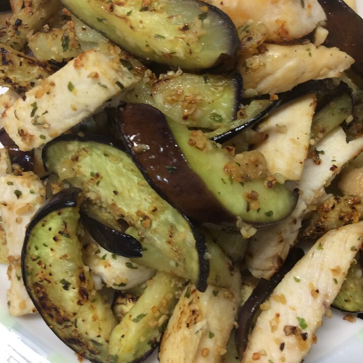 チキンと茄子のスパイス炒め